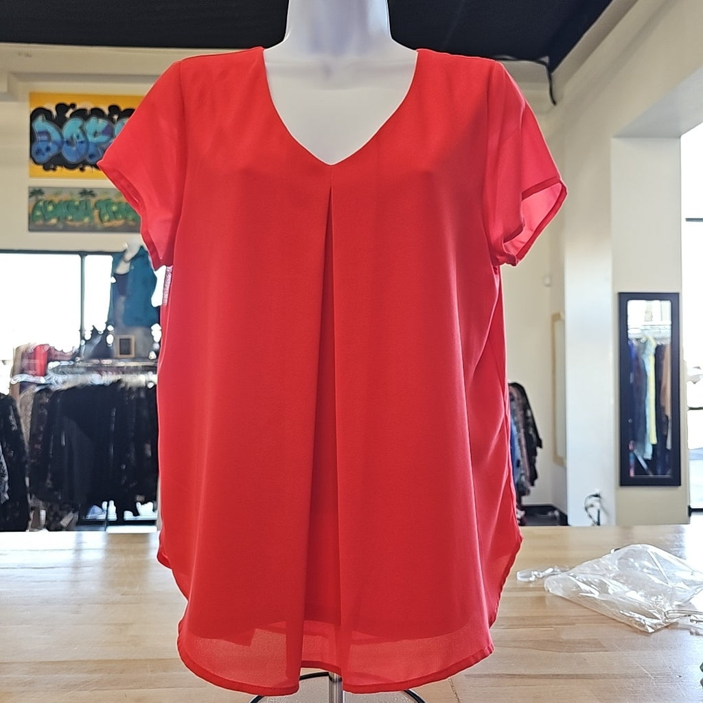 Monteau Size L Red Preloved Blouse