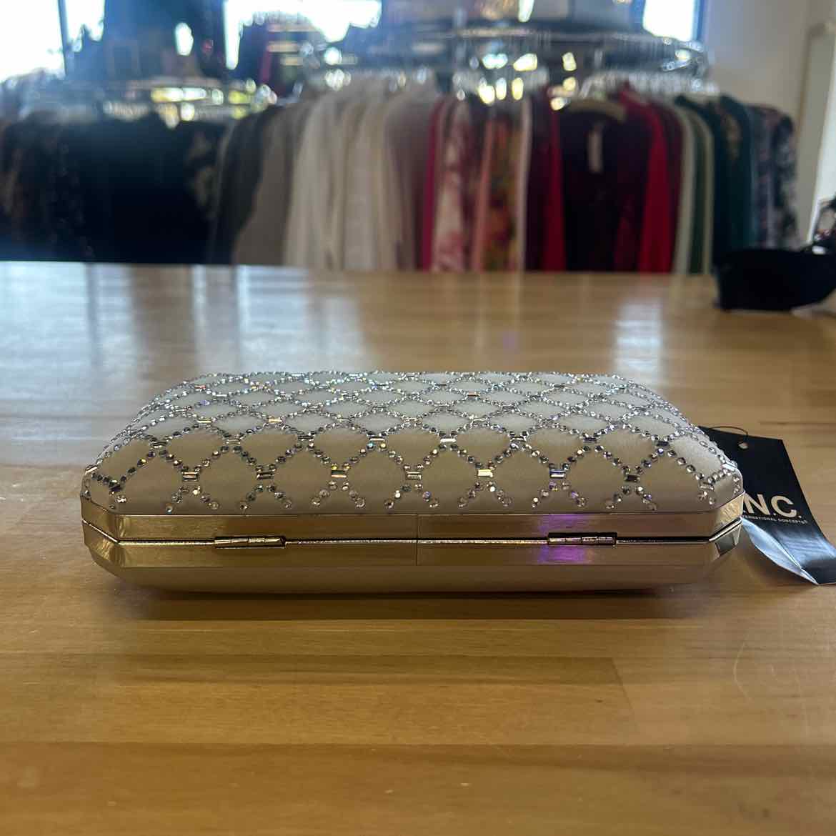 I.N.C. International Cooncepts Sasha Satin Sparkle Clutch