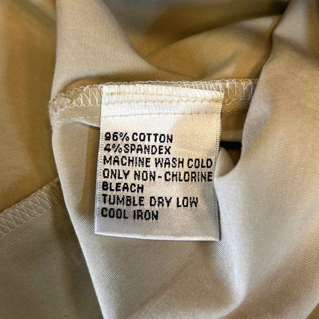 Talbots Size 8 Tan Preloved Button Down LS