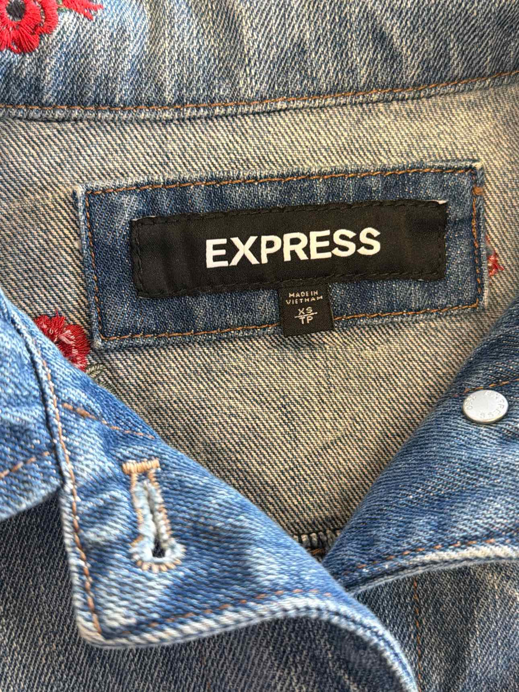 Express Size XS Blue Denim Jean Jacket