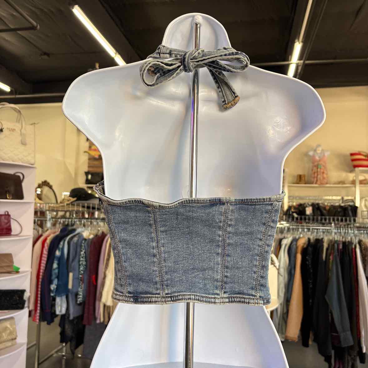 Garage Size S Blue Denim Preloved Halter