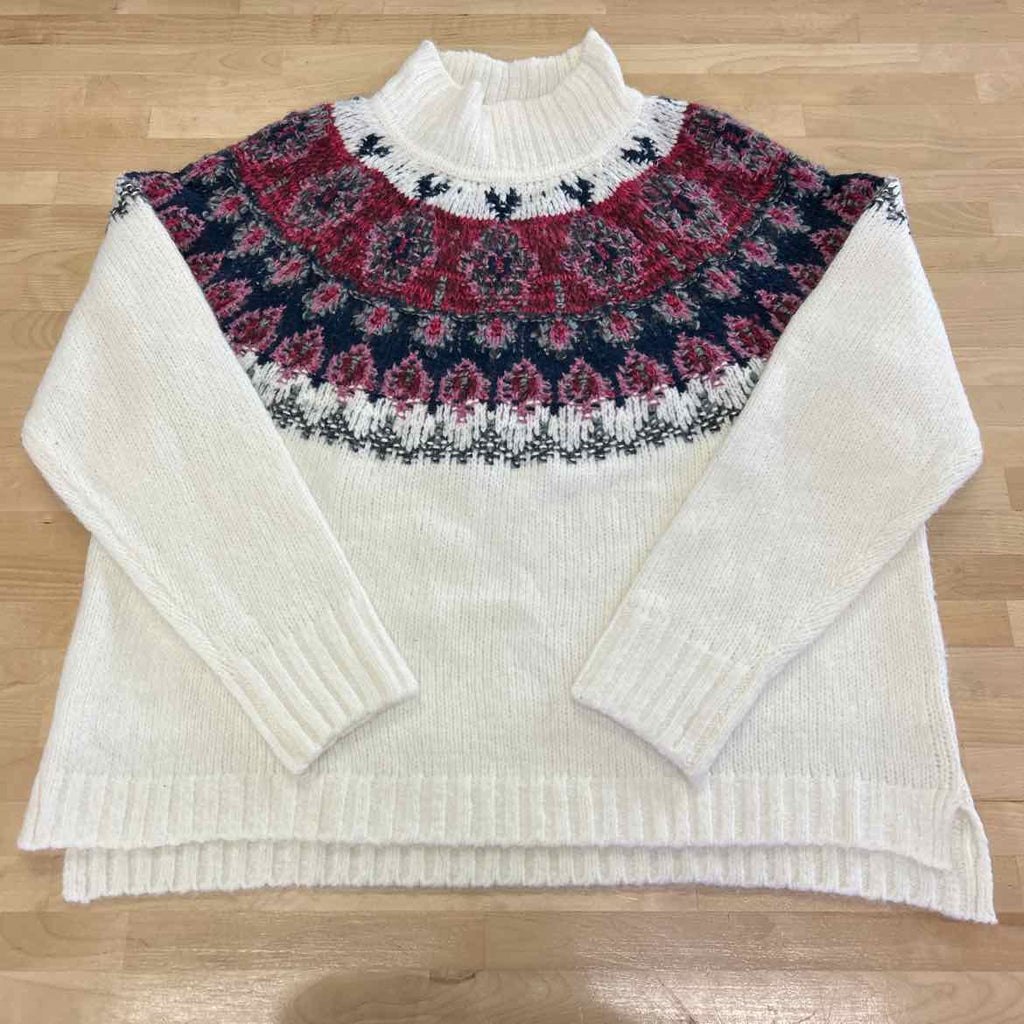 Lucky Brand Size XL White Sweater