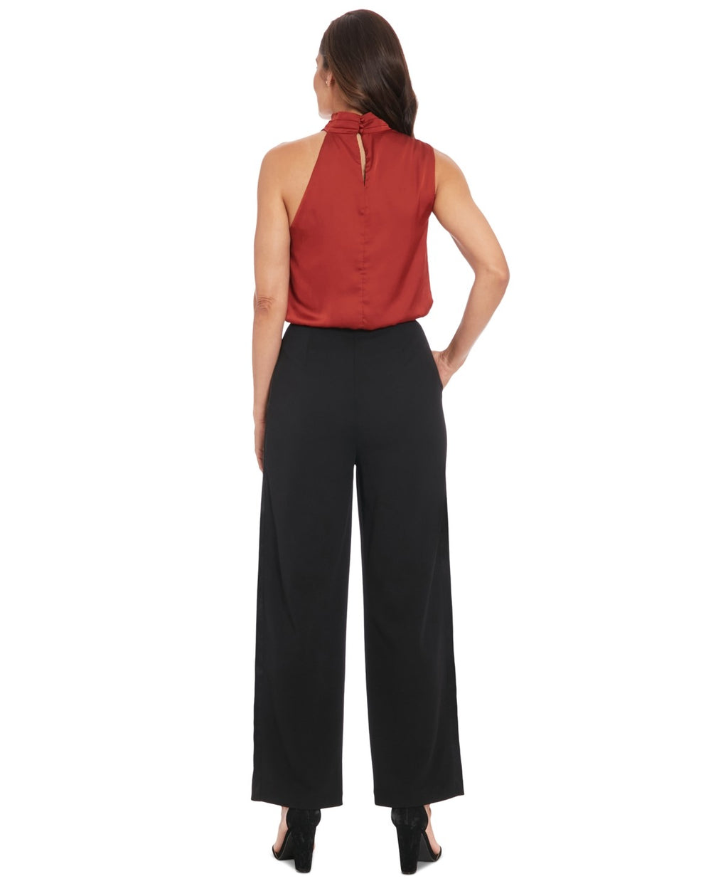 Muse Women's Darted-Waist Tuxedo Straight-Leg Pants