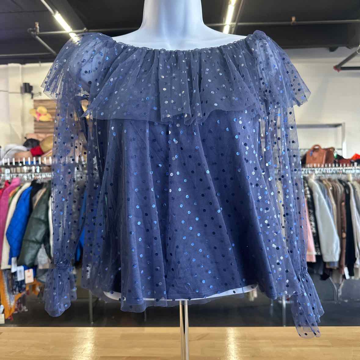 INC Size XS Blue Blouse