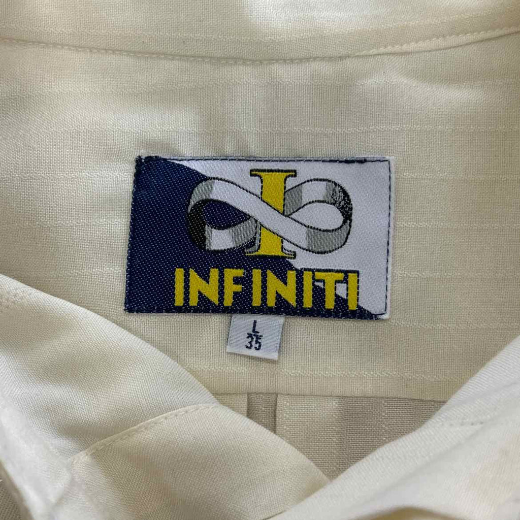 Infiniti Size L Yellow MENS Button Down Shirt