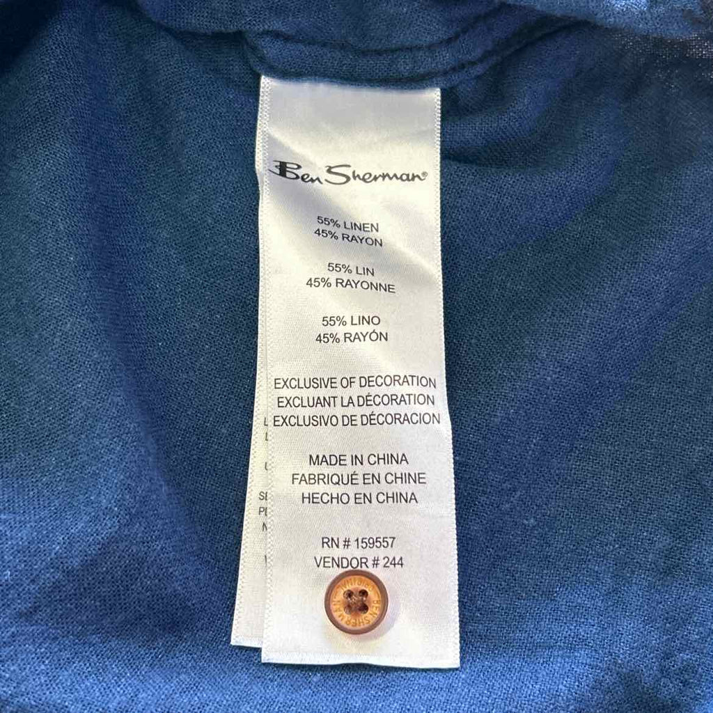 Ben Sherman Size M Blue Preloved MENS Button Down Shirt