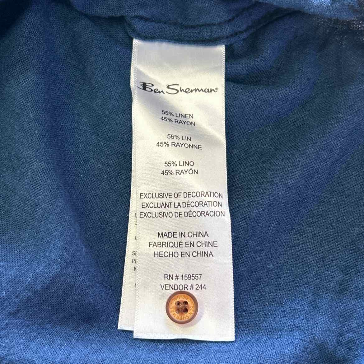Ben Sherman Size M Blue Preloved MENS Button Down Shirt
