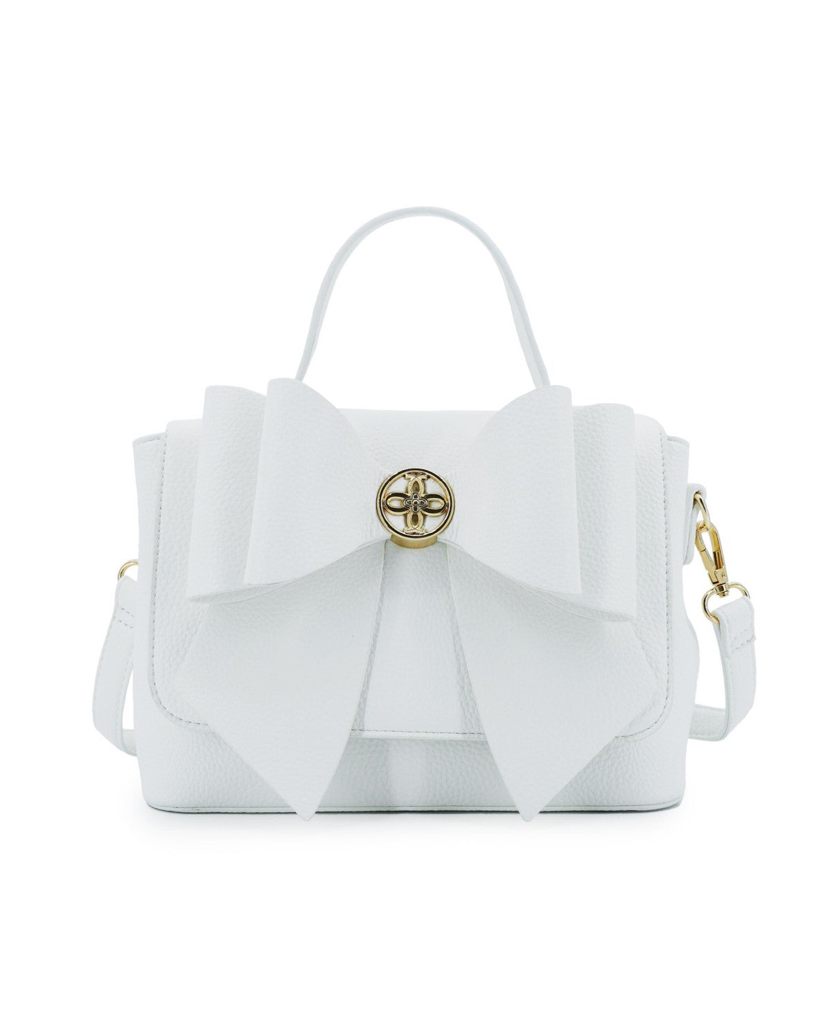 Like Dreams Zoey Double Bow Magnetic Crossbody Bag - White NWOT