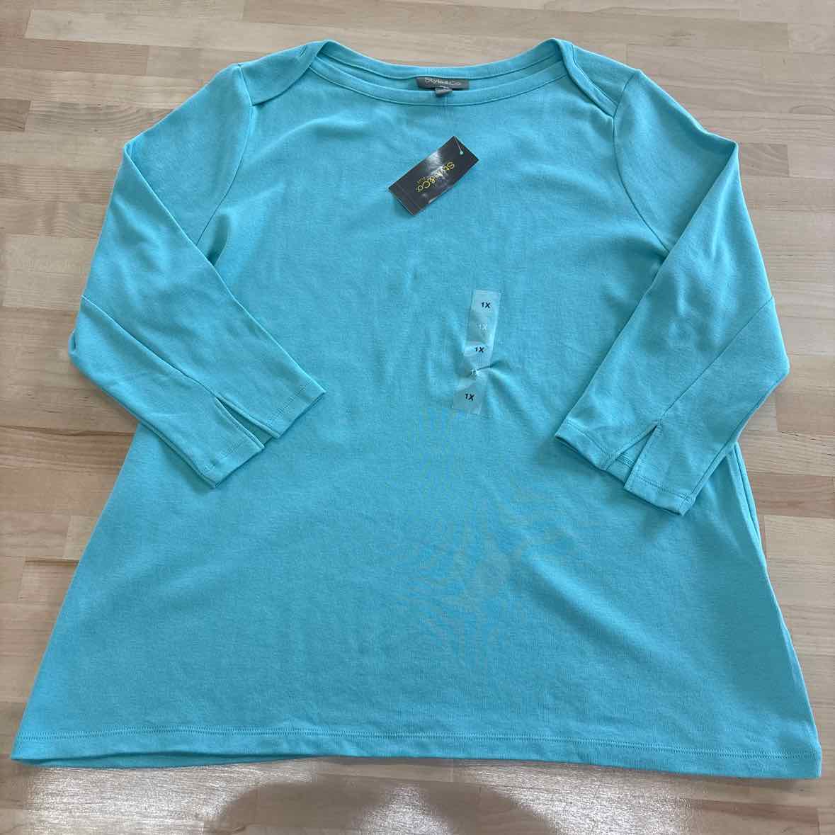 Style&Co. Size 1X Blue Long Sleeve