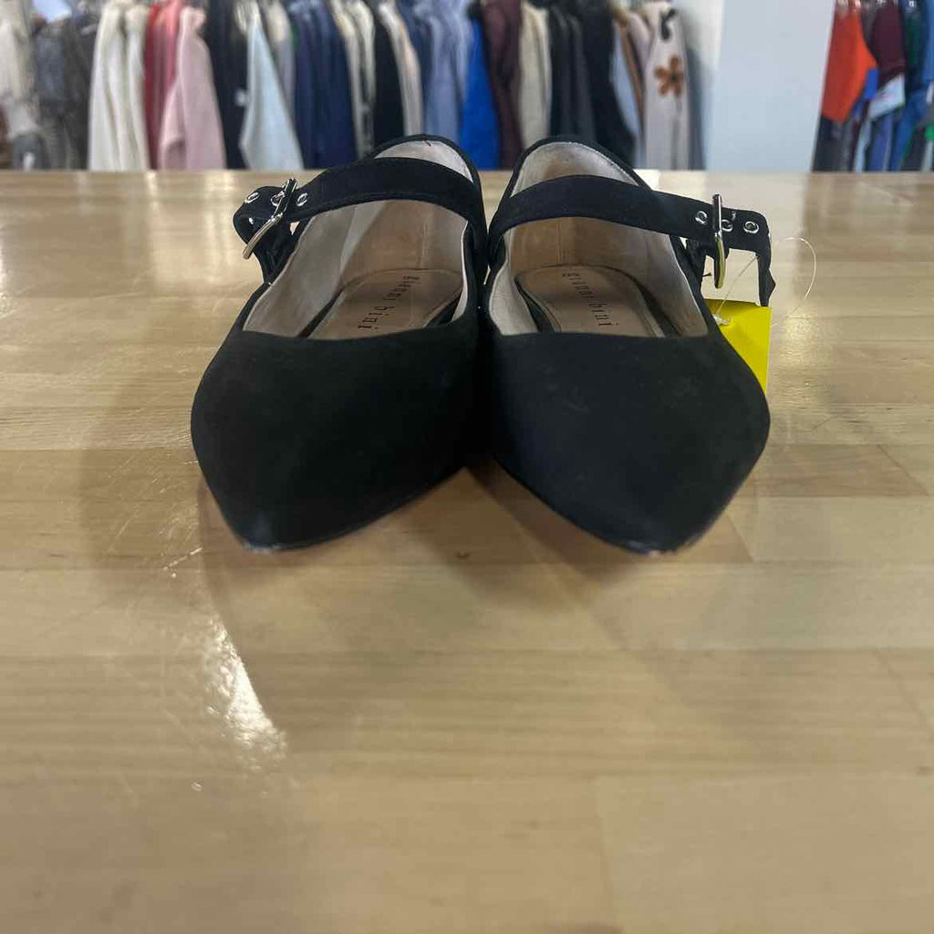 Gianni Bini Size 9 Black Leather Suede Preloved Flats
