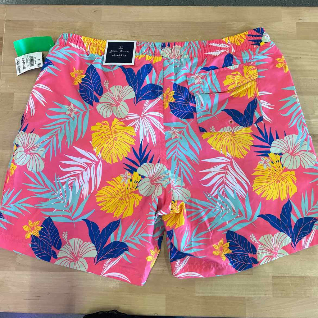 Club Room Men's Hibiscus Floral Print 7" Swim Trunks