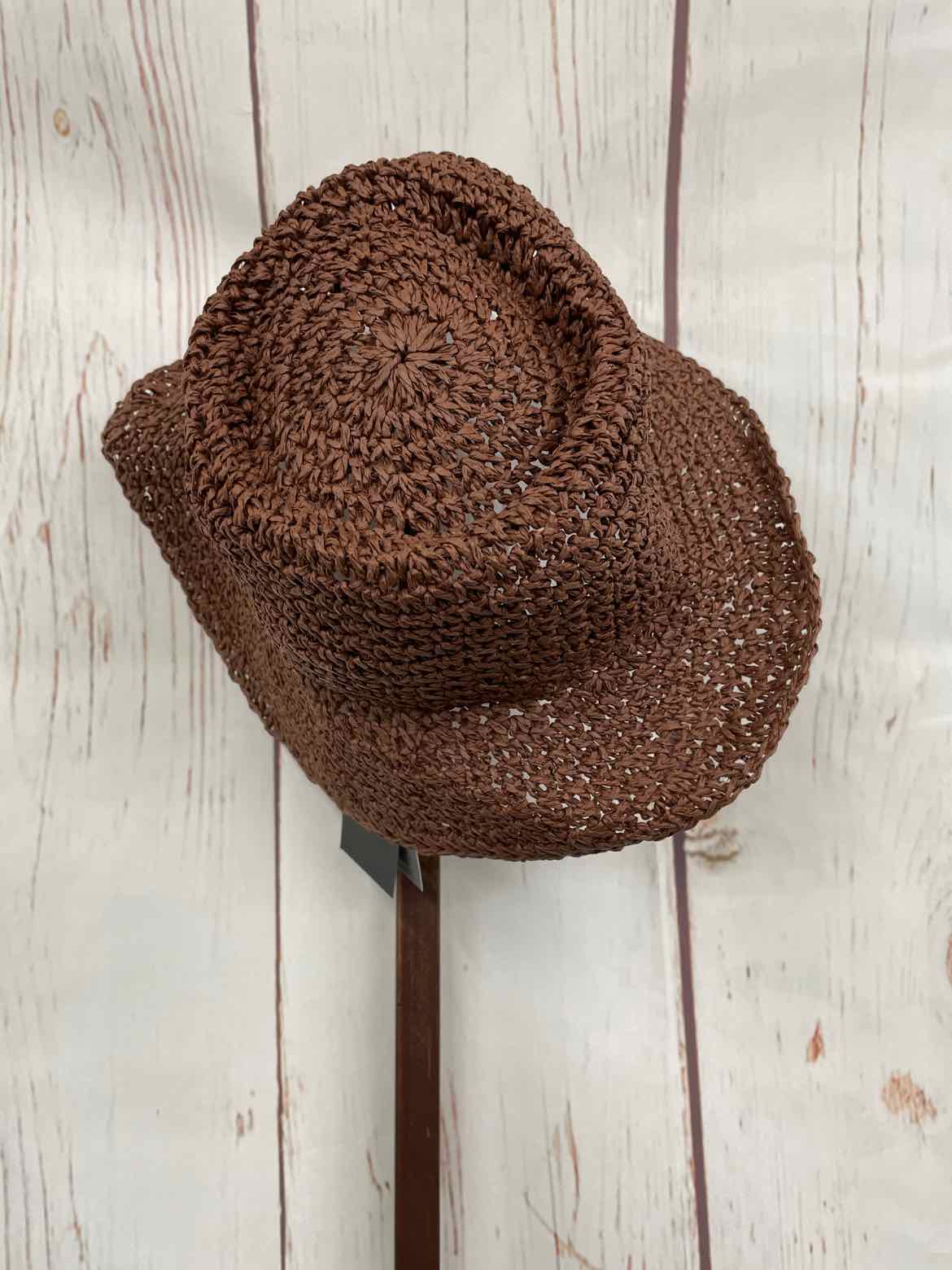 I.N.C. International Concepts Straw Telescope Bucket Hat Chocolate ONE SIZE