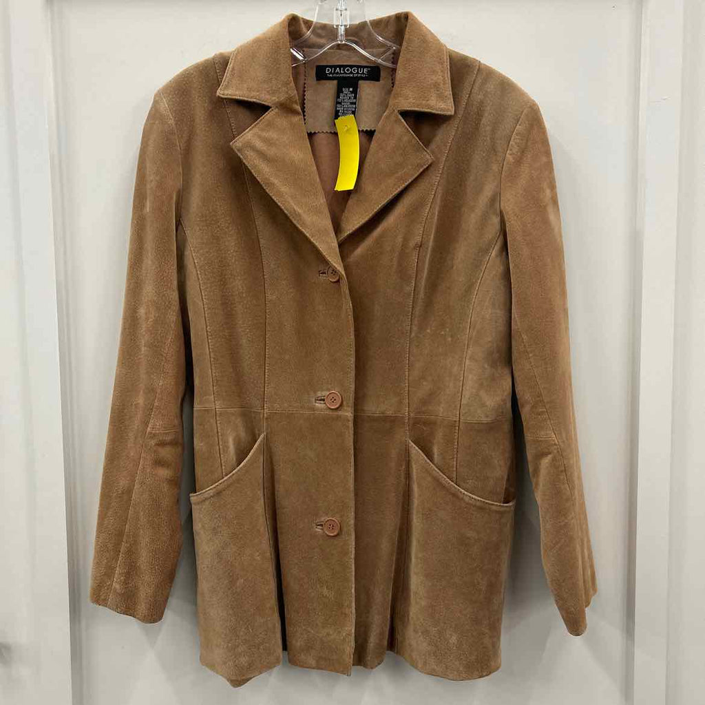 Dialogue Size M Brown Suede Coat