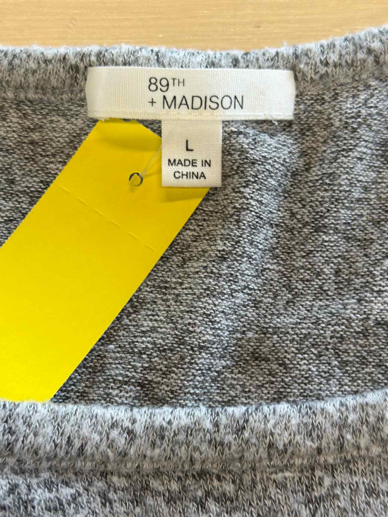 89th & Madison Size L Gray Long Sleeve