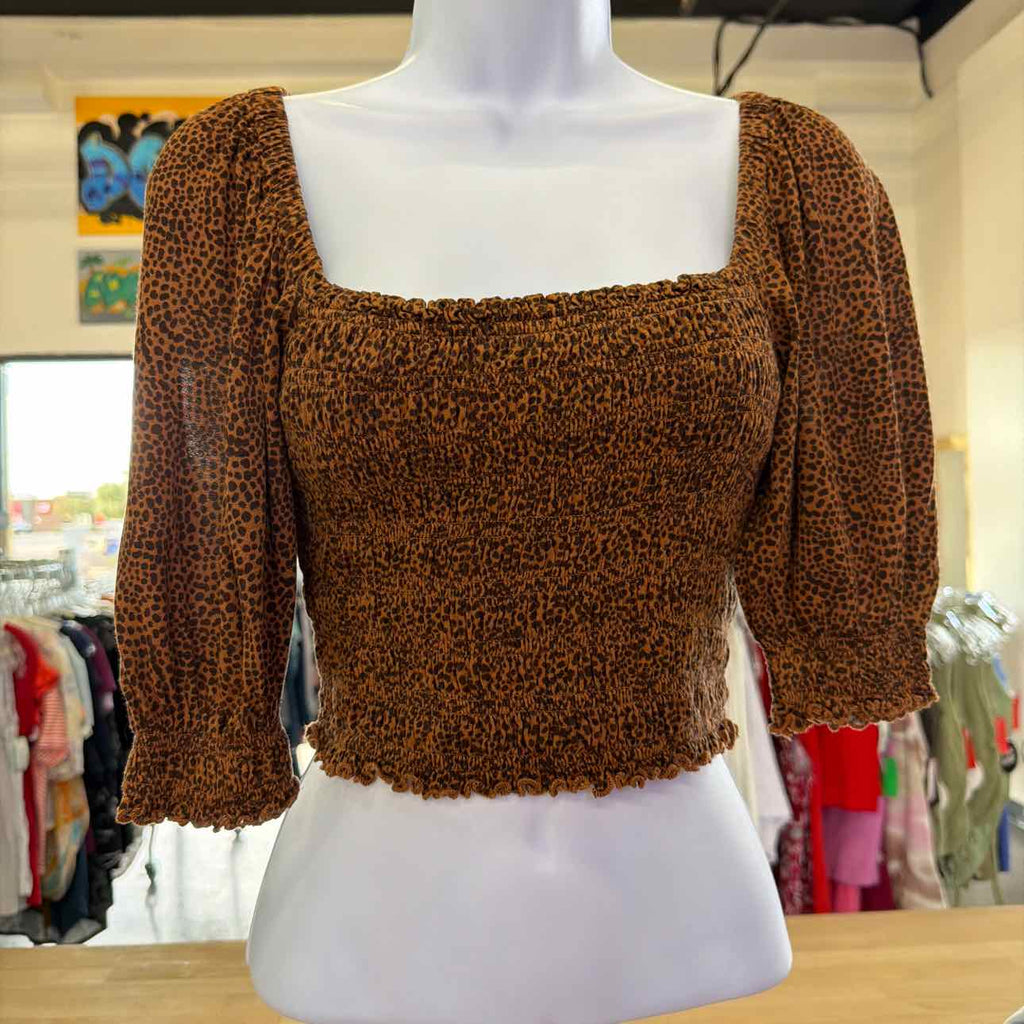 Urban Outfitter Size M Orange Preloved Blouse LS
