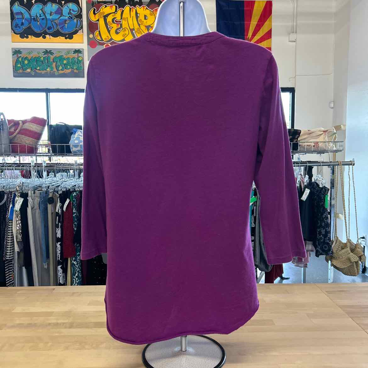 Westbound Size S Purple Cotton Preloved Blouse LS