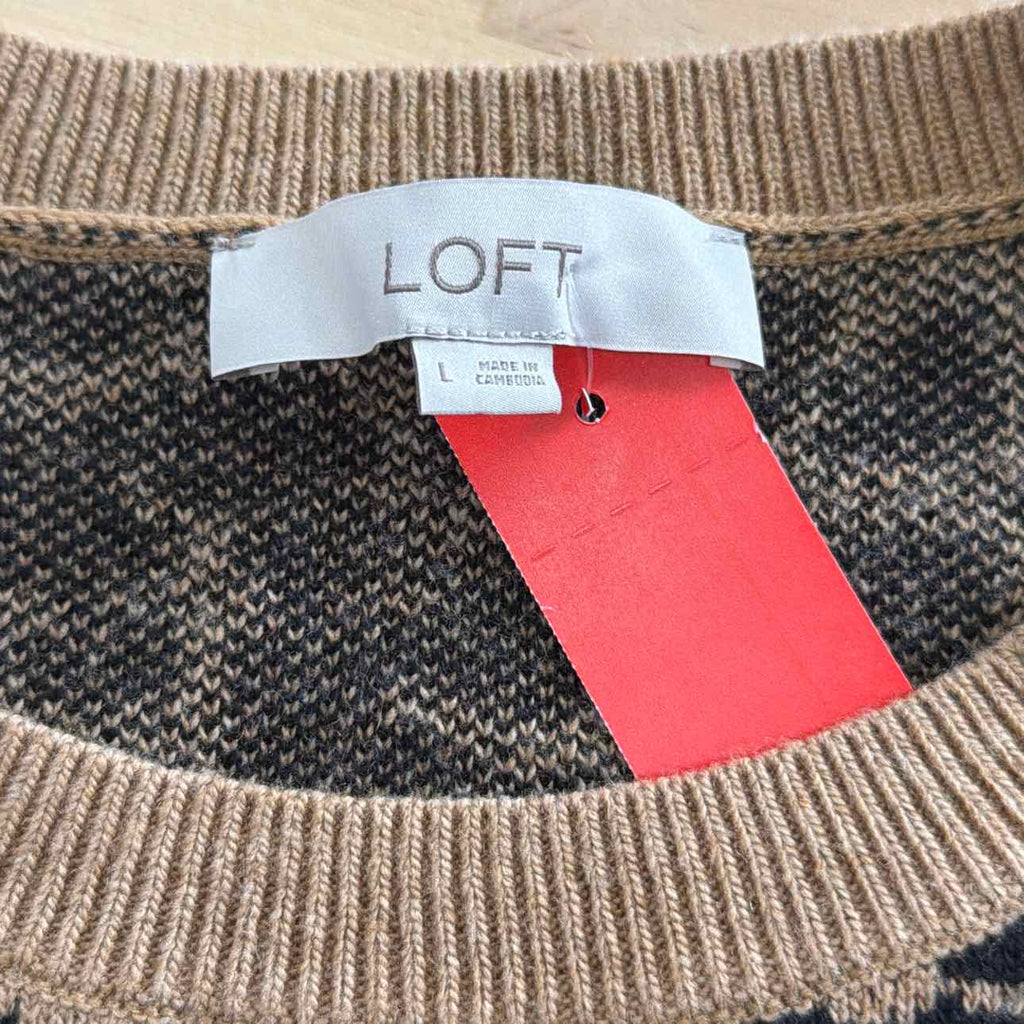 Loft Size L Tan Sweater