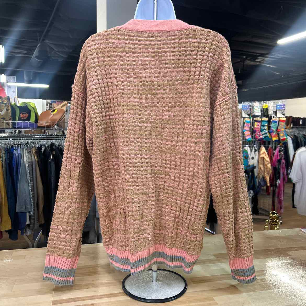 love tree Size M brown pink Preloved Cardigan