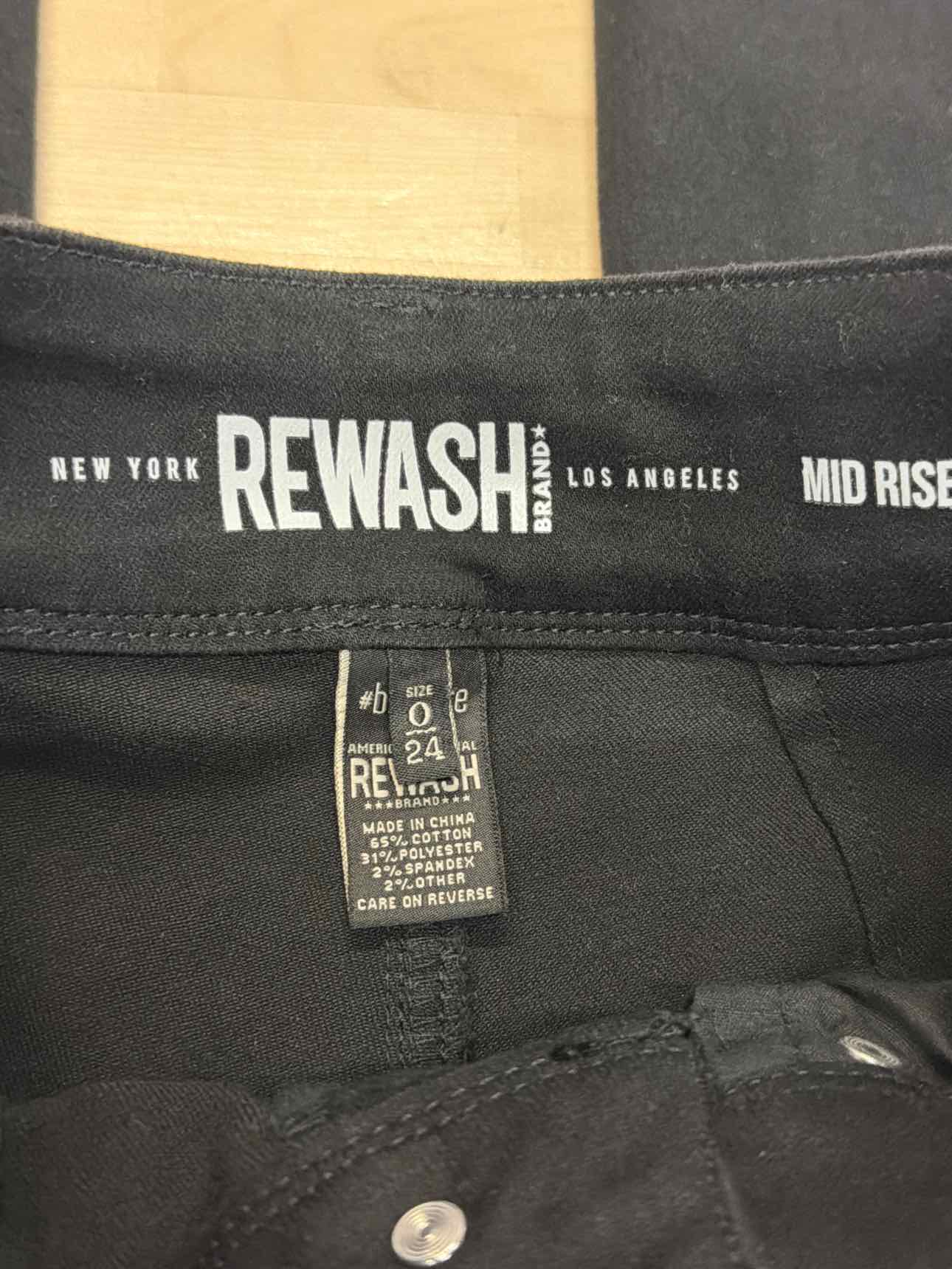Rewash Size 0 Black Jeans