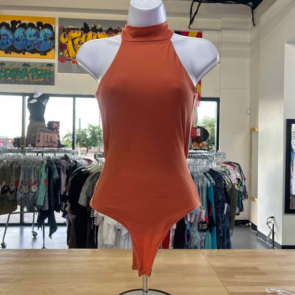 Lulus Size XS Orange Preloved Bodysuit