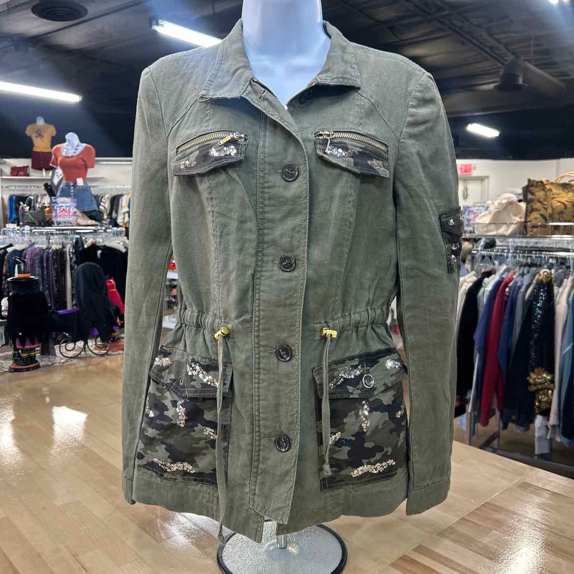 INC Size XS Green Preloved Jacket