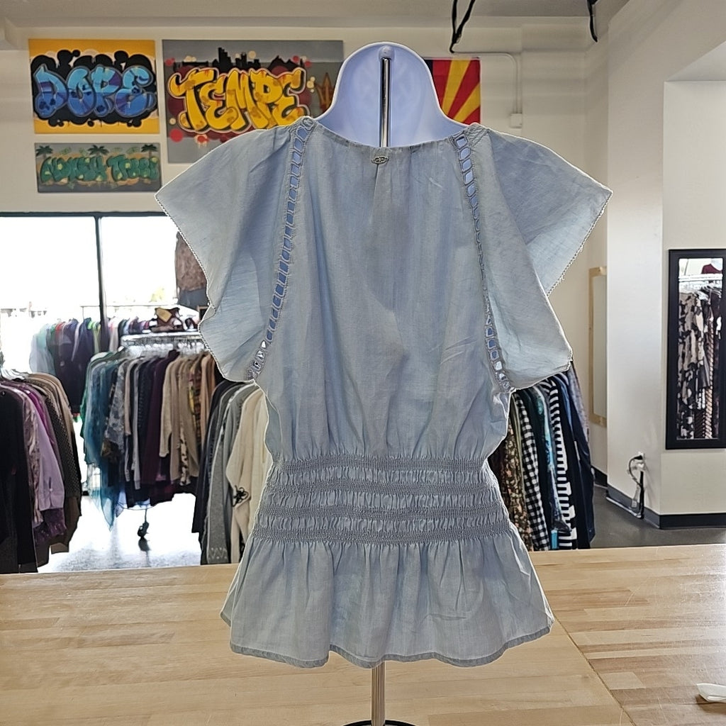 Sam Edelman Size S Blue New Blouse SS