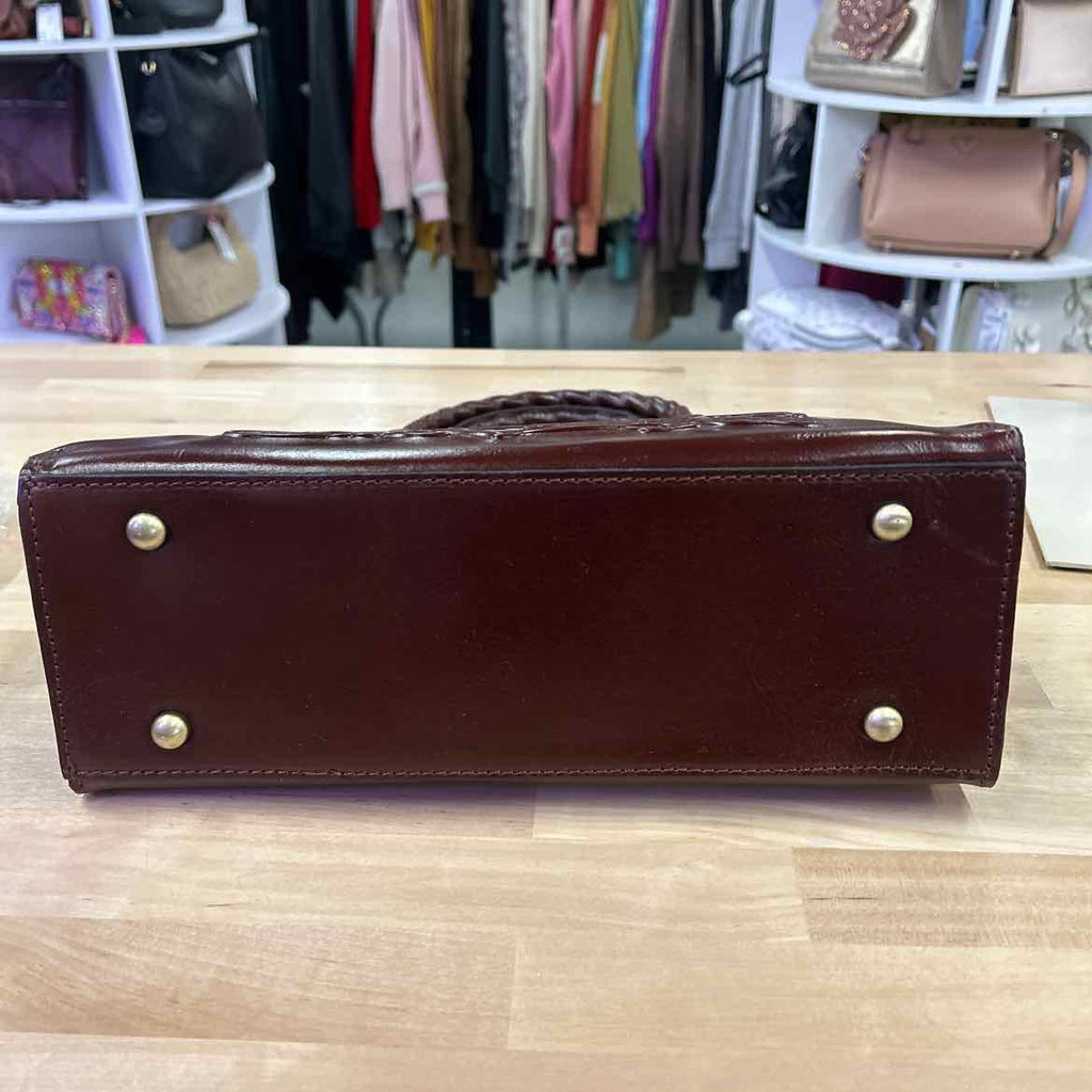 Patricia Nash Genovese Medium Leather Top Ha British Tan