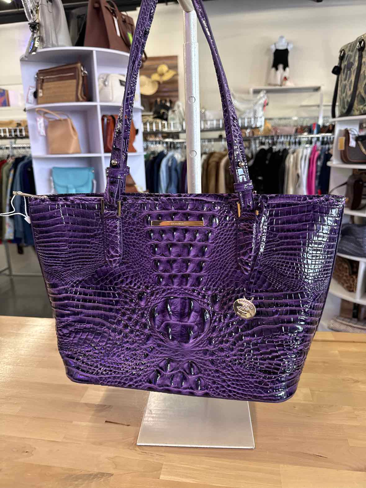 Brahmin Medium Asher Tote Heroic Purple Melbourne NWOT
