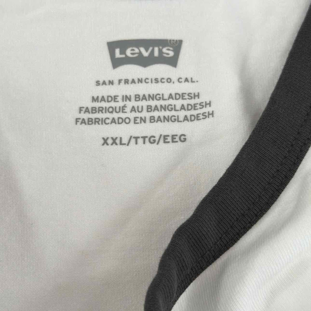 Levi's Size XXL Molly Tank Top - Festival Logo Bright White/pirate Black