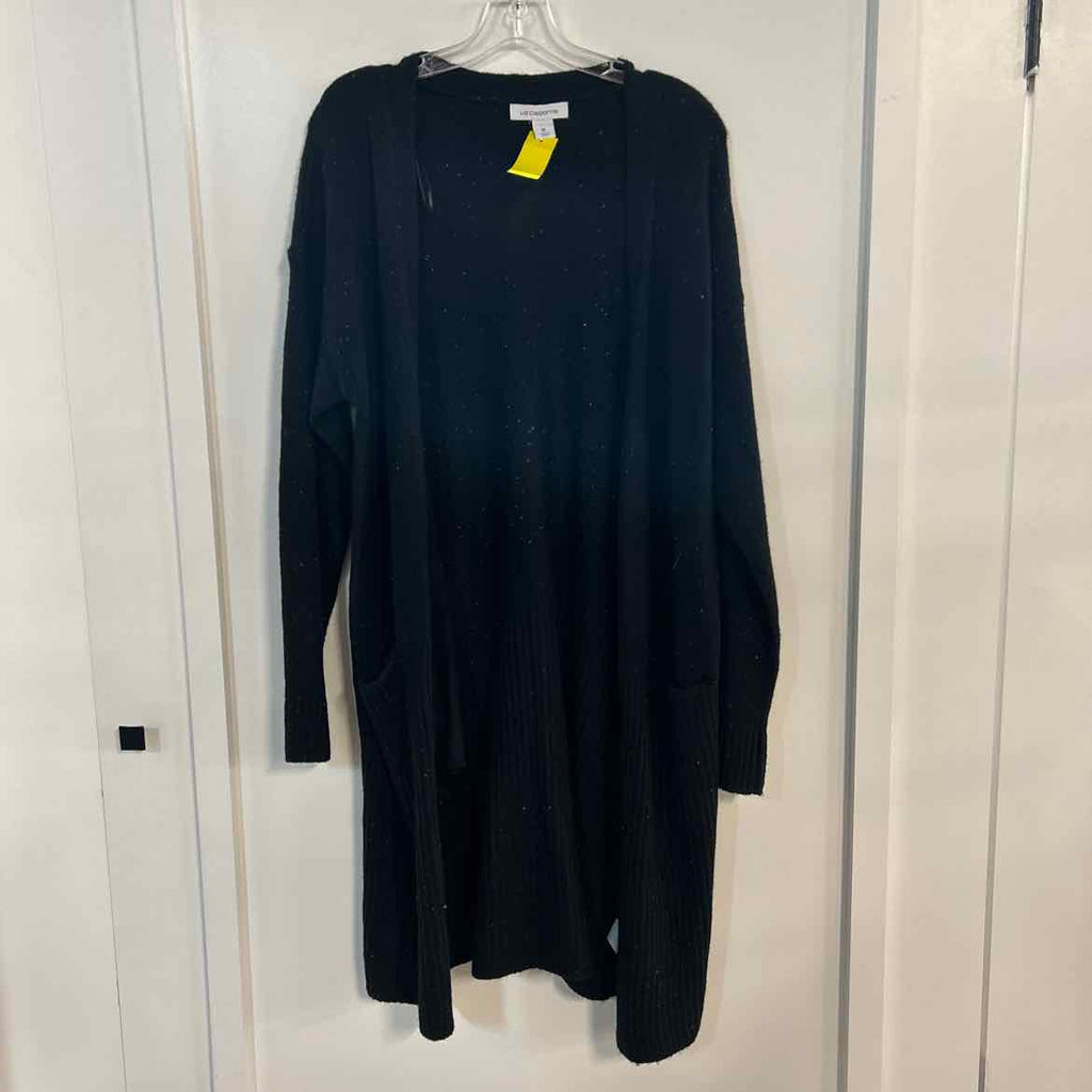 Liz Claiborne Size M Black Preloved Duster