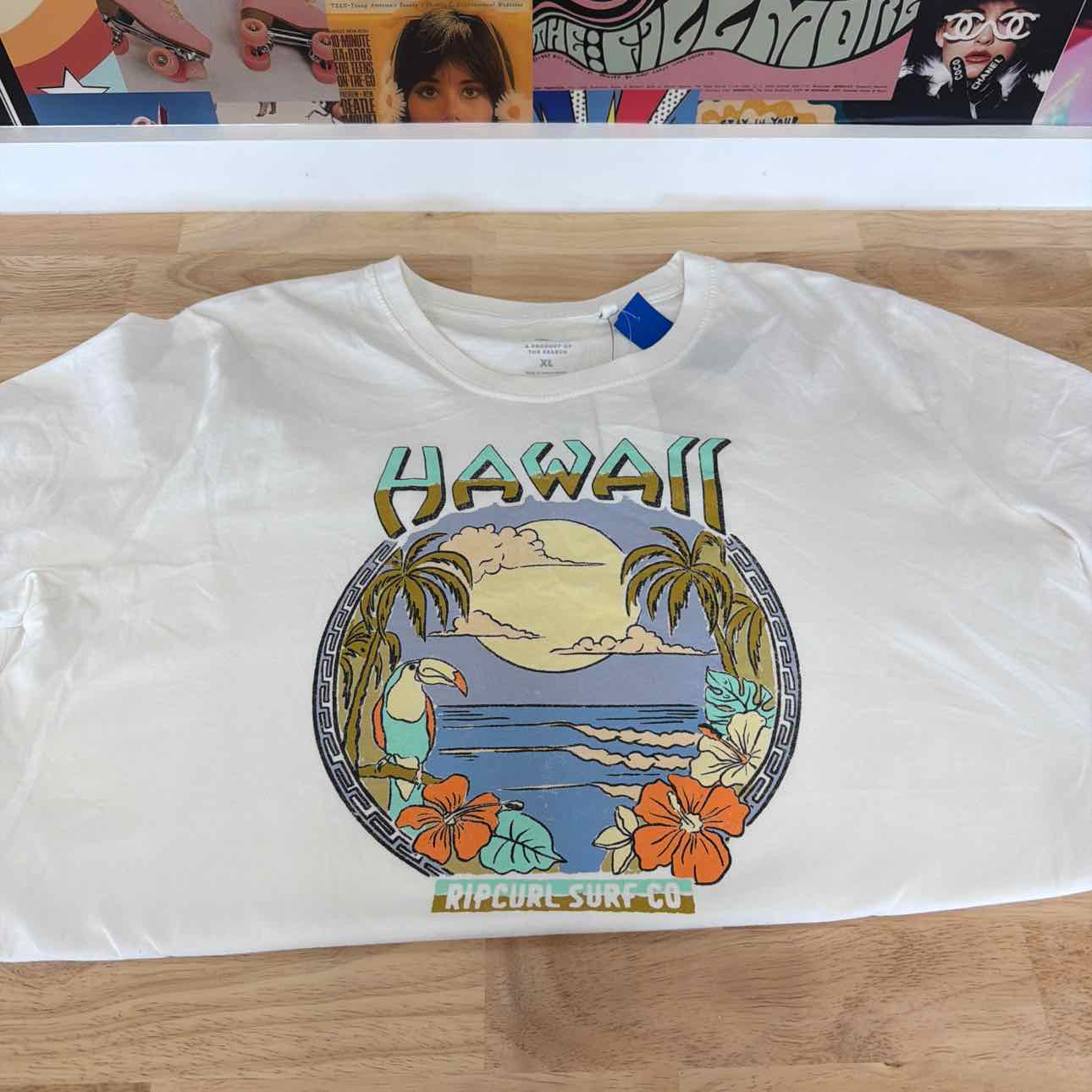 Rip Curl Size Xl Spirit Standard Short-Sleeve T-Shirt - Hawaii Bone