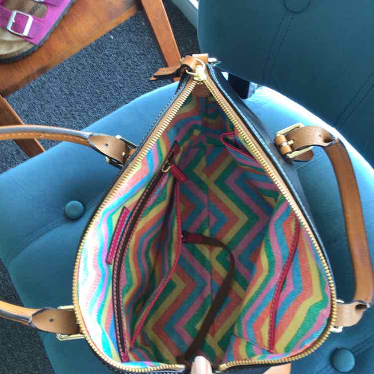 Dooney & Bourke Black & Brown Handbag