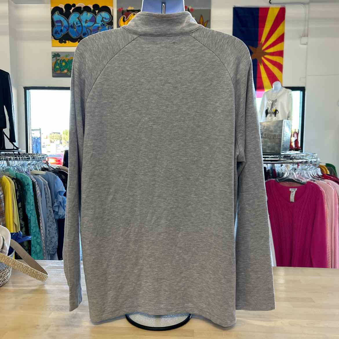 Alfani Men's Alfatech Quarter-Zip Sweatshirt - Casual Grey Heather