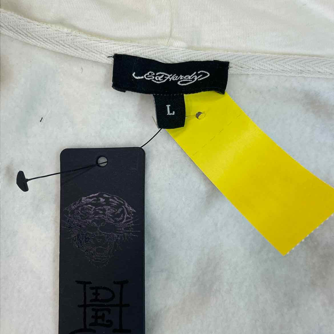 Ed Hardy Size L White New Hoodie