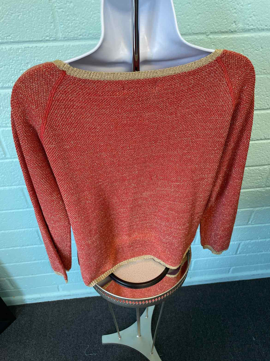 Banana Republic Size L Rust Print Sweater