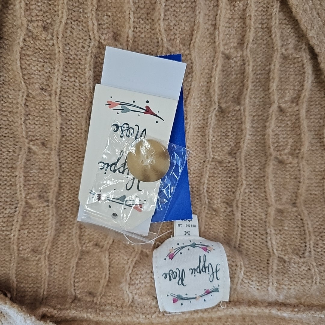 hippie rose Size M Tan Knit Cardigan