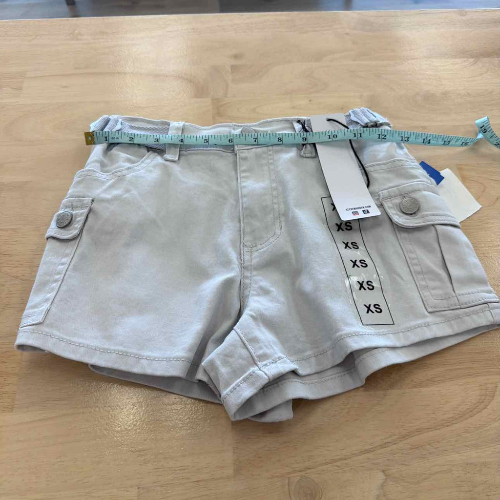 Madden Girl Women Size XS Gray New Shorts High Rise Utility Shorts