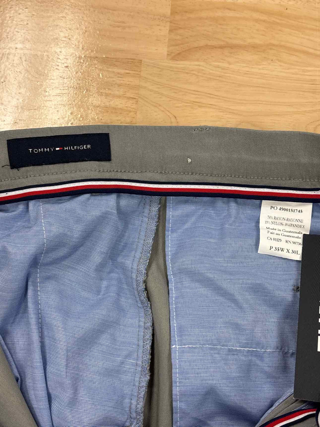 Tommy Hilfiger Size 35x30 Gray MENS Pants