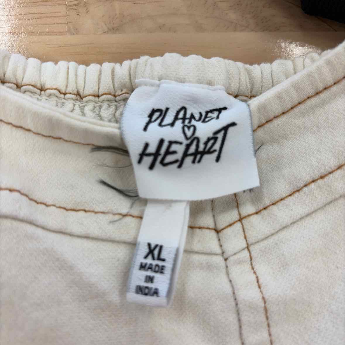 Planet Heart Size XL  Juniors' Denim Puff-Sleeve Mini Dress - Off White Wash
