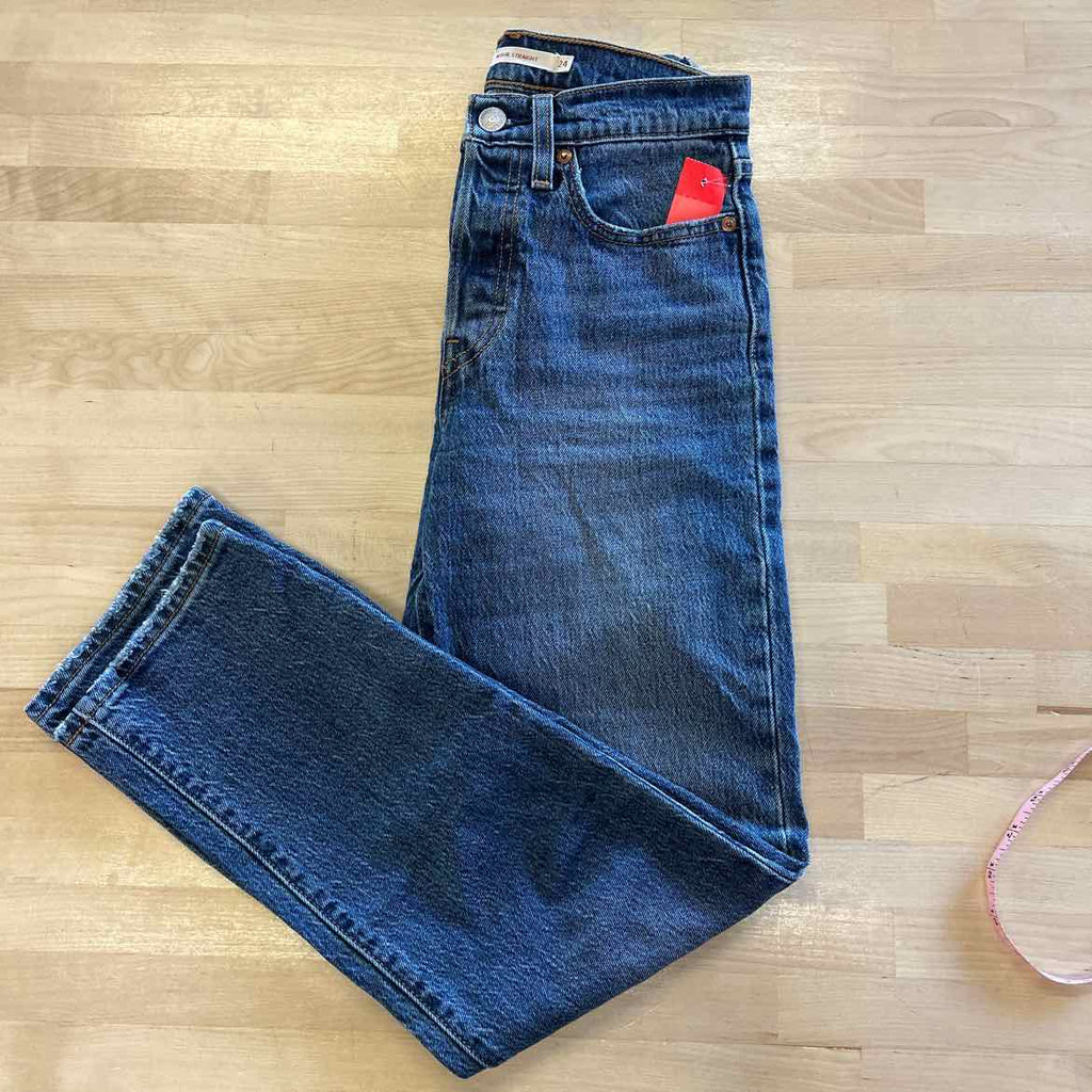 Levi's Size 24 Blue Preloved Wedgie Stright Jeans
