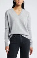 Nordstrom Rack Size L Gray Cashmere New Sweater
