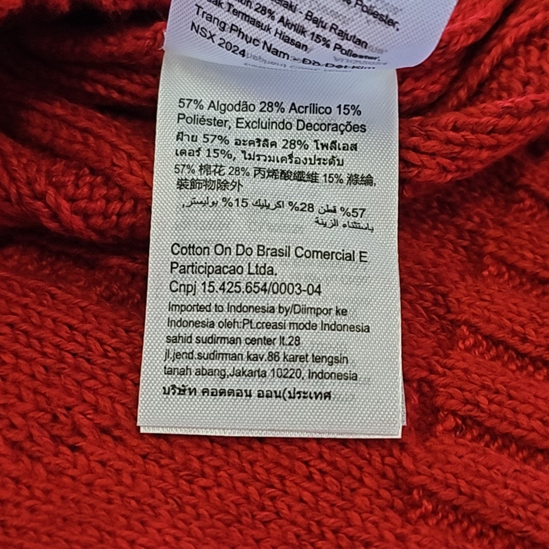 Cotton on Men's Cable Knit Crew Sweater