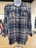French Laundry Size S Blue Button Down Shirt