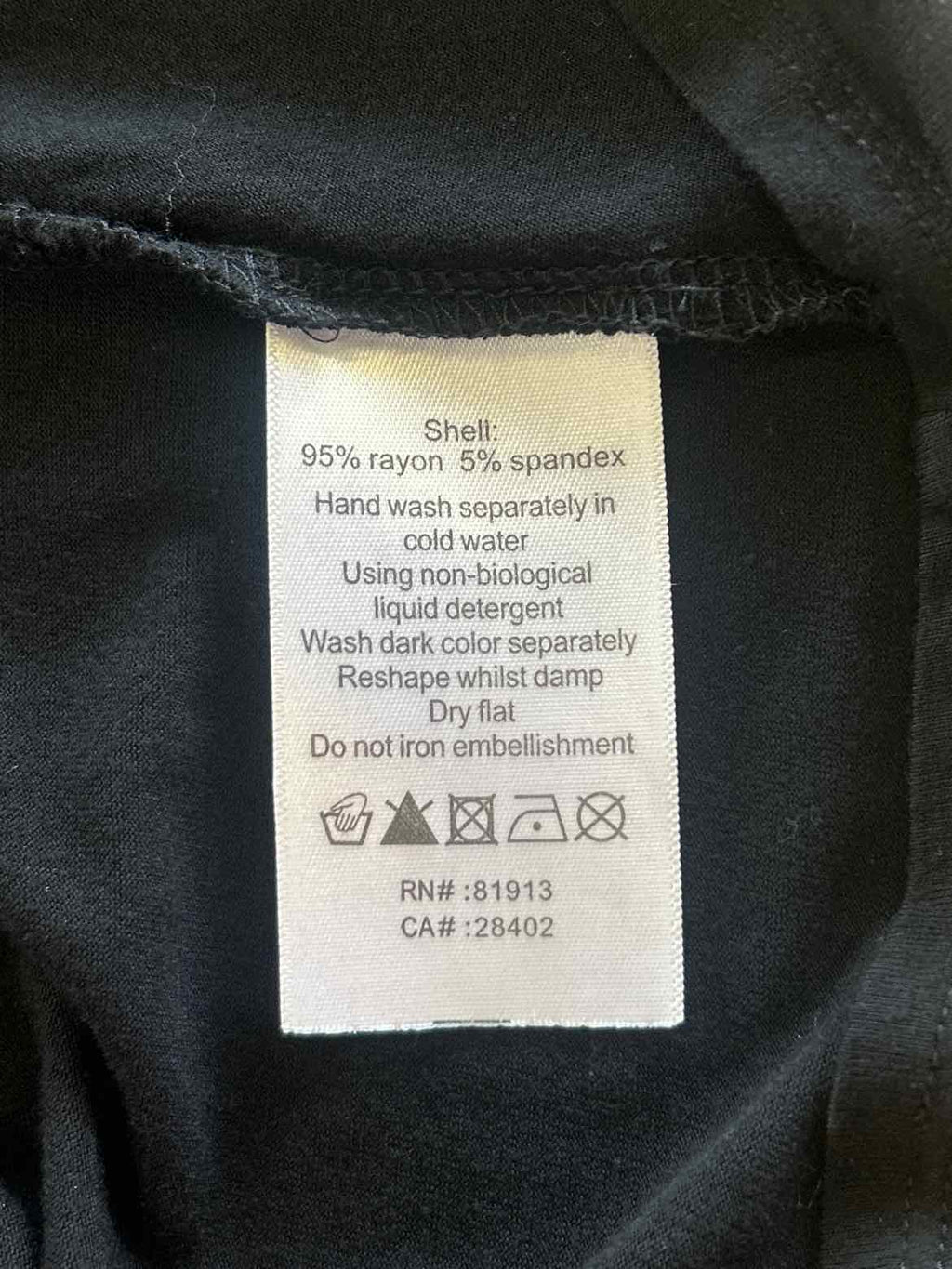 Anthropologie Size XS Black Preloved Blouse SS
