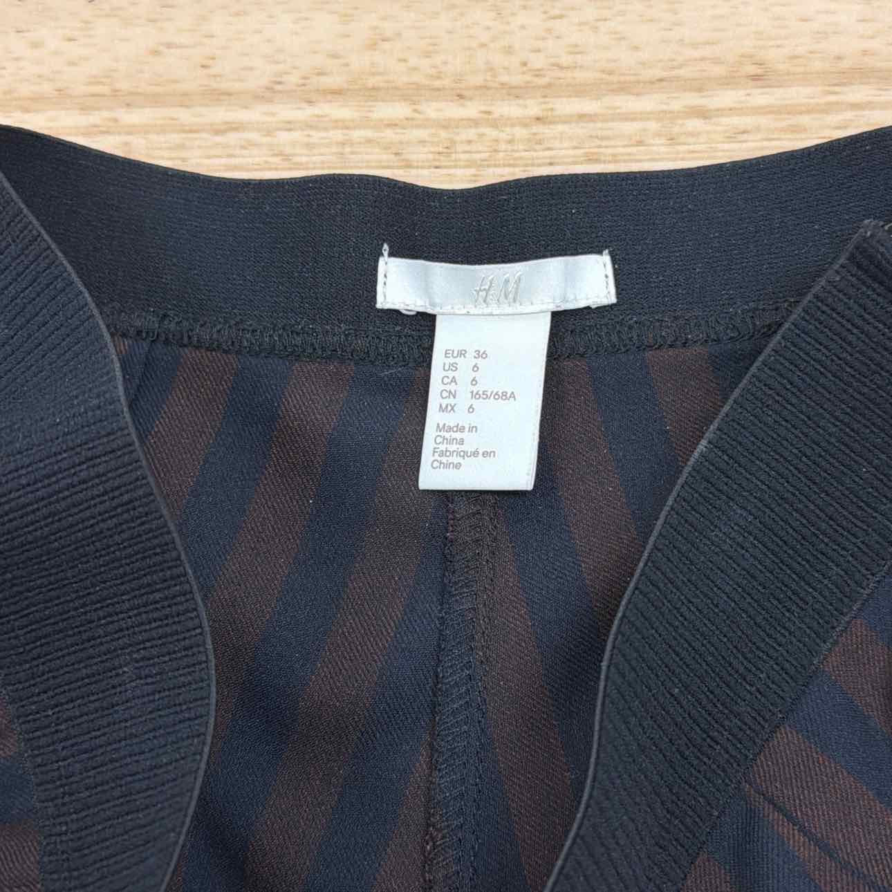 H&M Size 6 Black Brown Pants