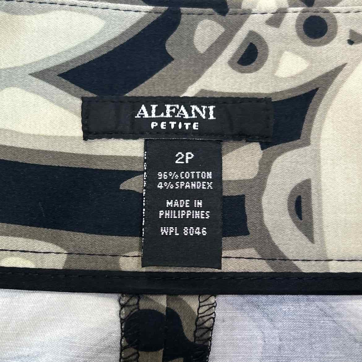Alfani Size 2P Black Tan Preloved Skirt
