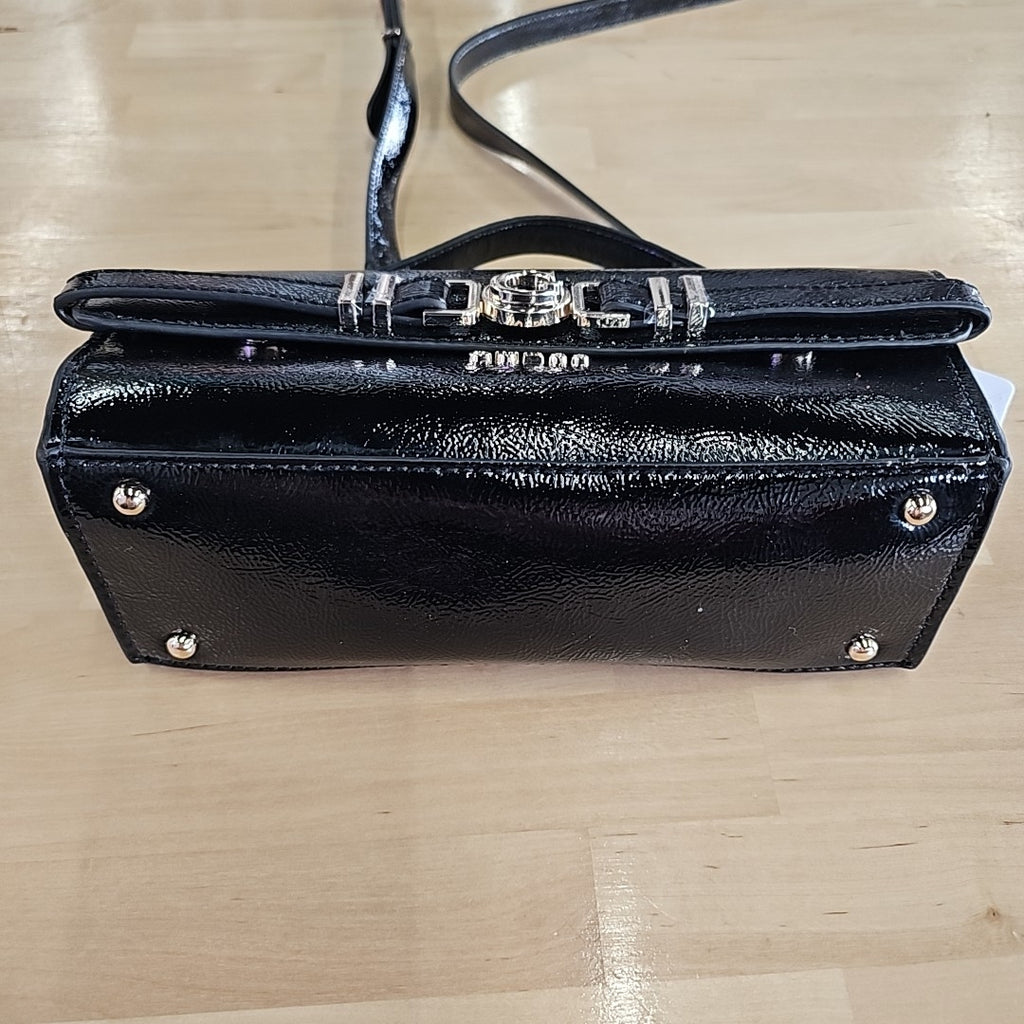 GUESS Black Cirene Top Handle Flap Bag
