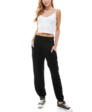 Kingston Grey Juniors' Smocked Jogger Pants - Black