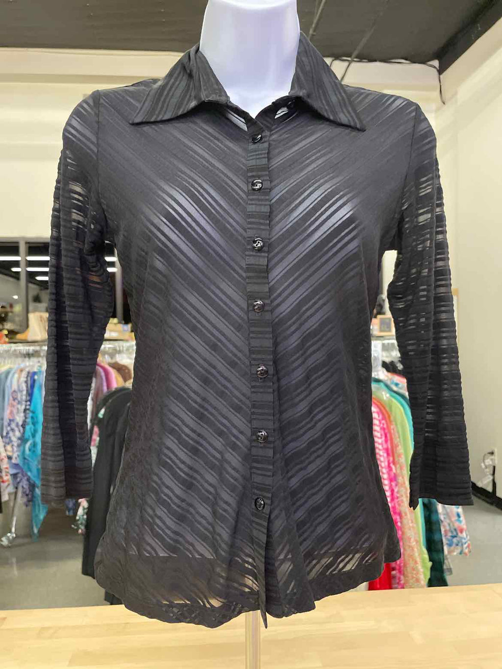 Bebe Size XS Black Blouse