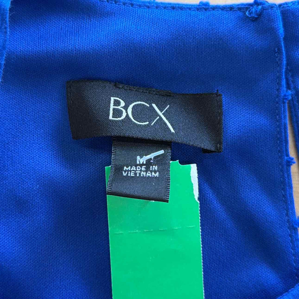 Bcx Juniors' Clip-Dot Smocked-Hem Sleeveless Top - Cobalt Blue